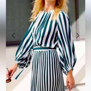 AYR new in box (without tag) green striped regatta dress